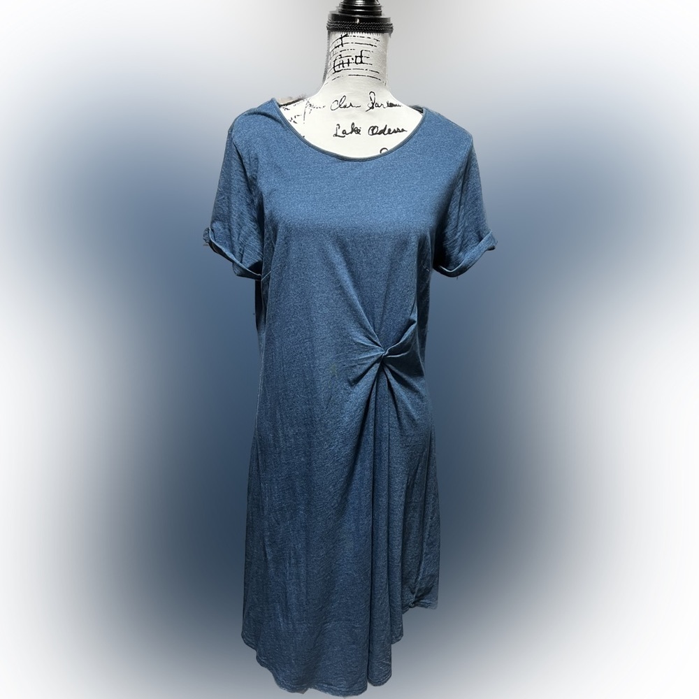 Anthropologie Holding Horses Blue Twisted Dress M (D2)